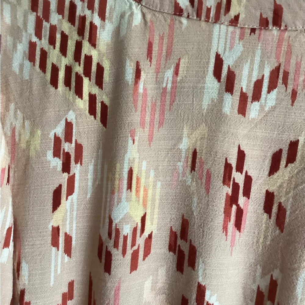 Knox Rose xl Peach Printed V-Neck dress - Picture 5 of 6